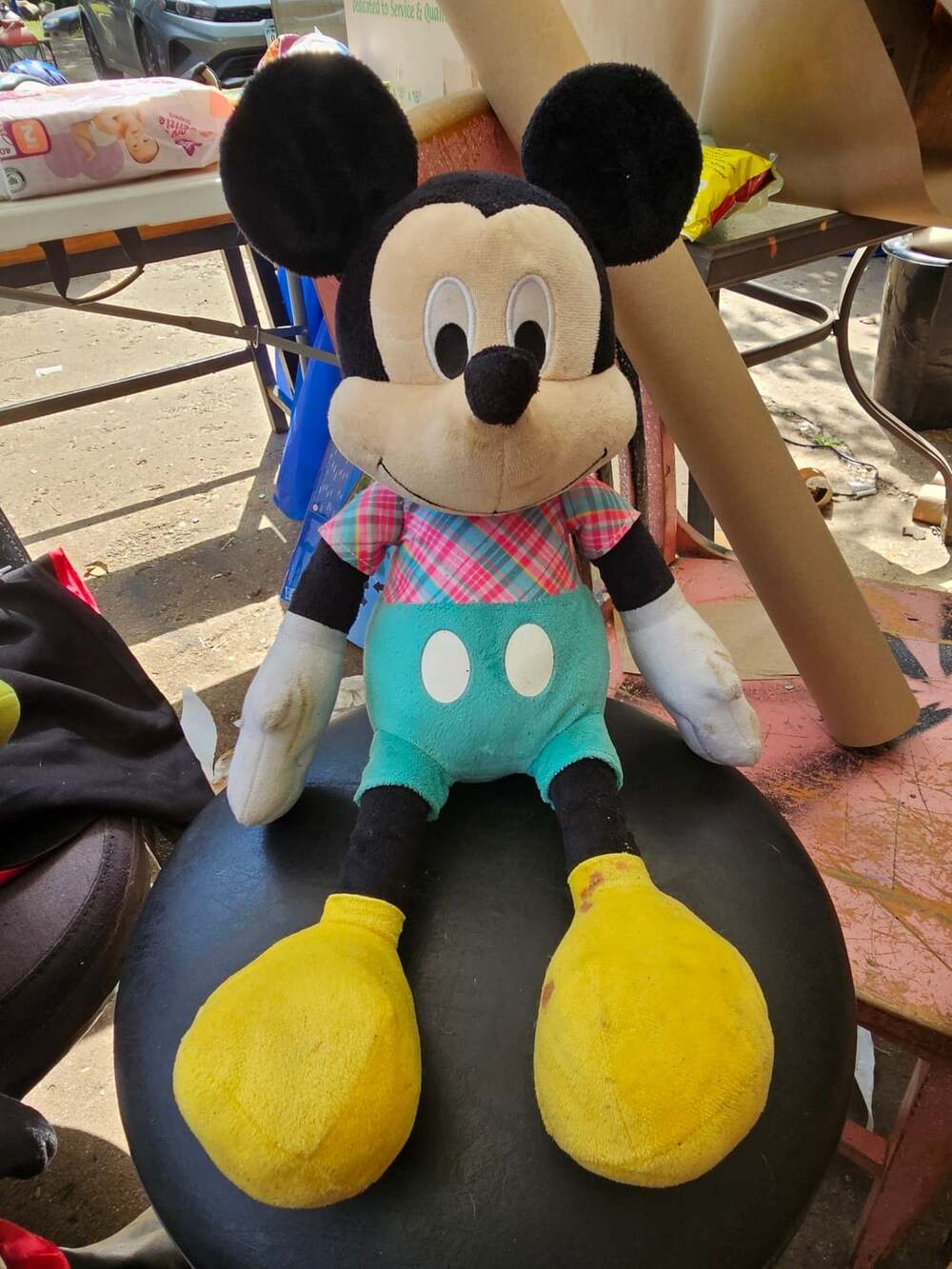 Just Play Disney Mickey Mouse Easter Plaid Stuffed Plush